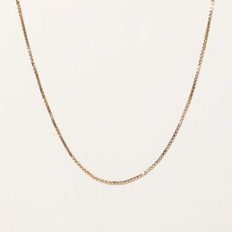 Astro sign necklaces-10k Yellow Gold Box Link Chain | 20" |