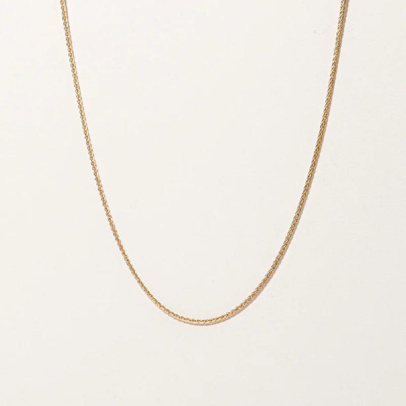 Sprite wing necklaces-Gold Wheat Chain | 20"|