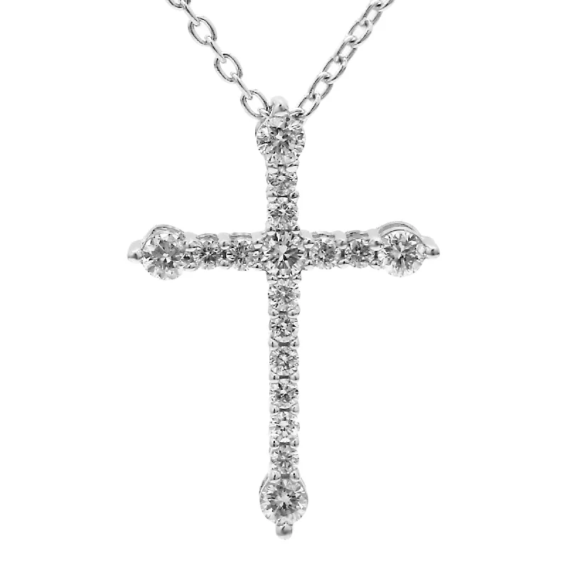 Offset design necklaces-Cross Necklace 1/3 Ctw.