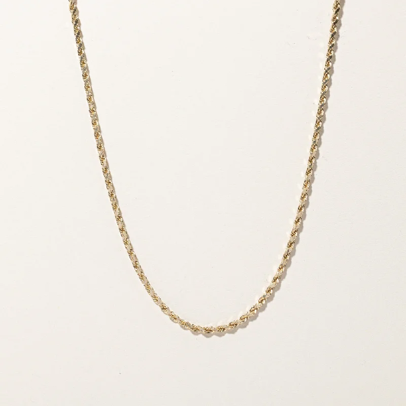 Full crescent necklaces-Gold Rope Chain | 24"|