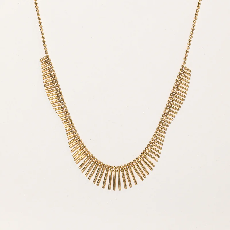 Soft yarn necklaces-18k Yellow Gold Necklace | 16" |