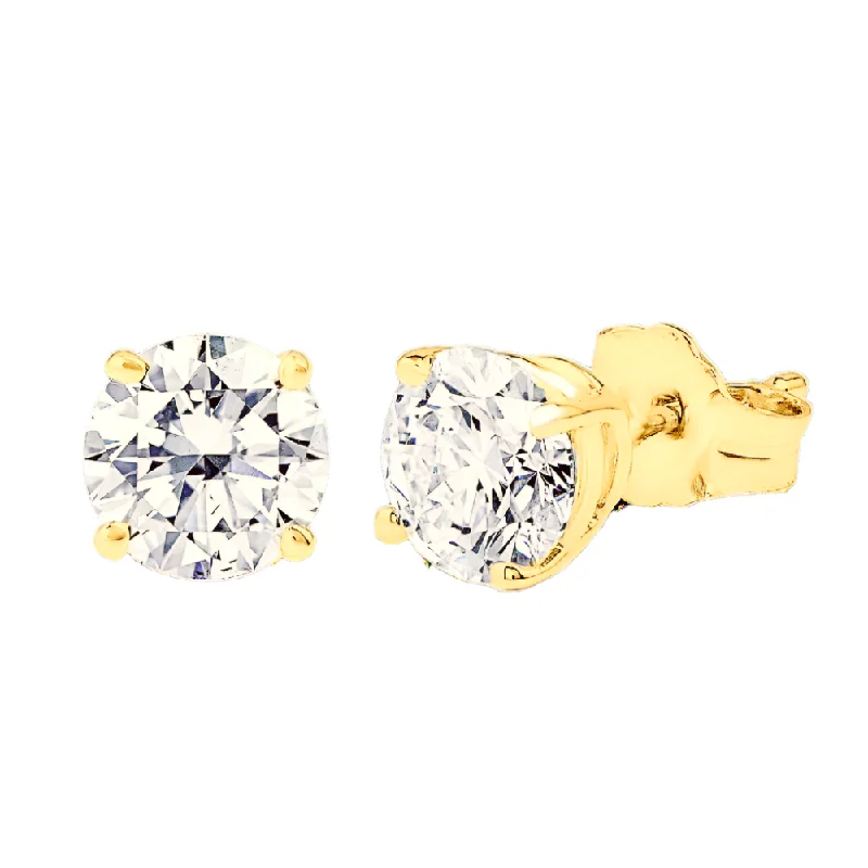 Surf motif earrings-2ctw Certified Lab Grown Diamond Stud Earrings