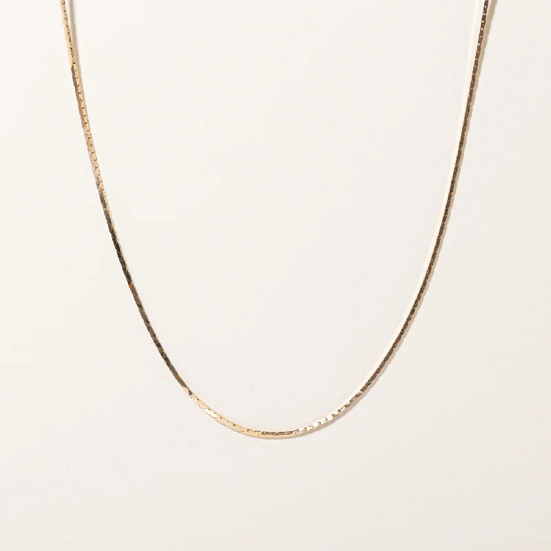 Raised disc necklaces-14k Yellow Gold Cobra Chain | 18" |