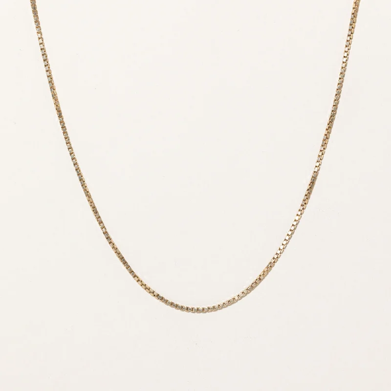 Freshwater pearl necklaces-14k Yellow Gold Box Link Chain | 21" |