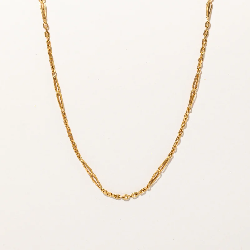 Light filigree necklaces-20k Yellow Gold Necklace | 30" |