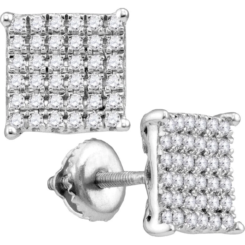 Pure crystal earrings-1/4ctw Diamond Cluster Earrings