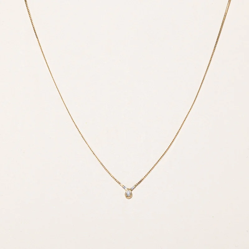 Freshwater pearl necklaces-Diamond Necklace | 0.17ctw | 16" |