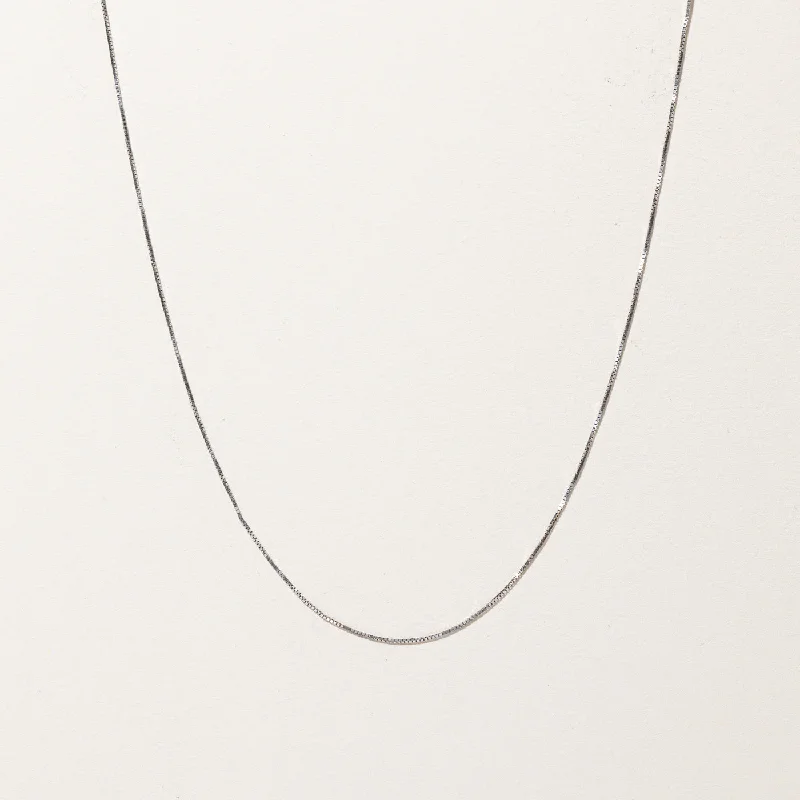 Lily motif necklaces-Box Chain Necklace |20"|