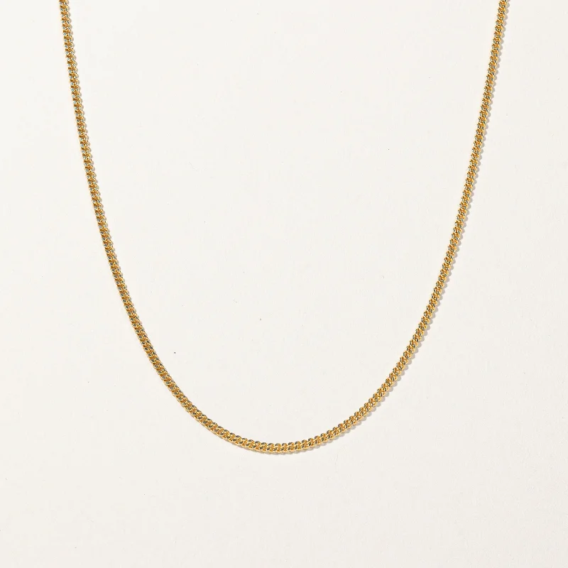 Flexible thread necklaces-18k Yellow Gold Curb Link Chain | 24"