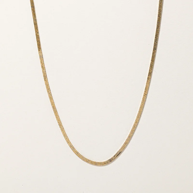 Victorian style necklaces-Gold Mesh Chain | 19"|