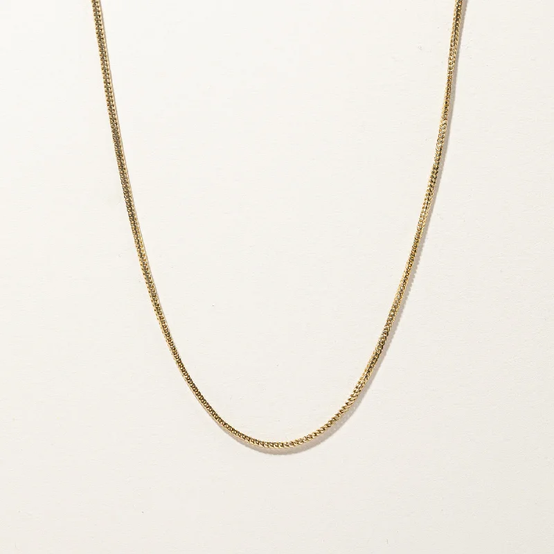 Loop knot necklaces-Yellow Gold Wheat Chain | 22"|