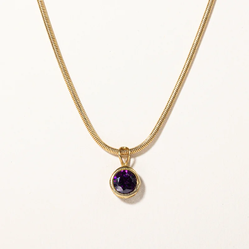 Vivid stone necklaces-Italian Amethyst Pendant Necklace | 1.00ct | 20" |