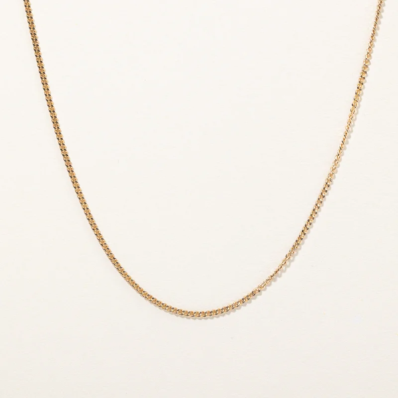 Pure crystal necklaces-10k Yellow Gold Curb Link Chain | 19" |