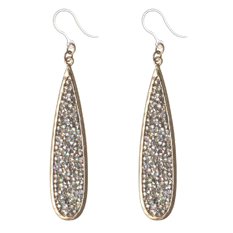 Faux Druzy Raindrop Dangles Hypoallergenic Earrings for Sensitive Ears Made with Plastic Posts