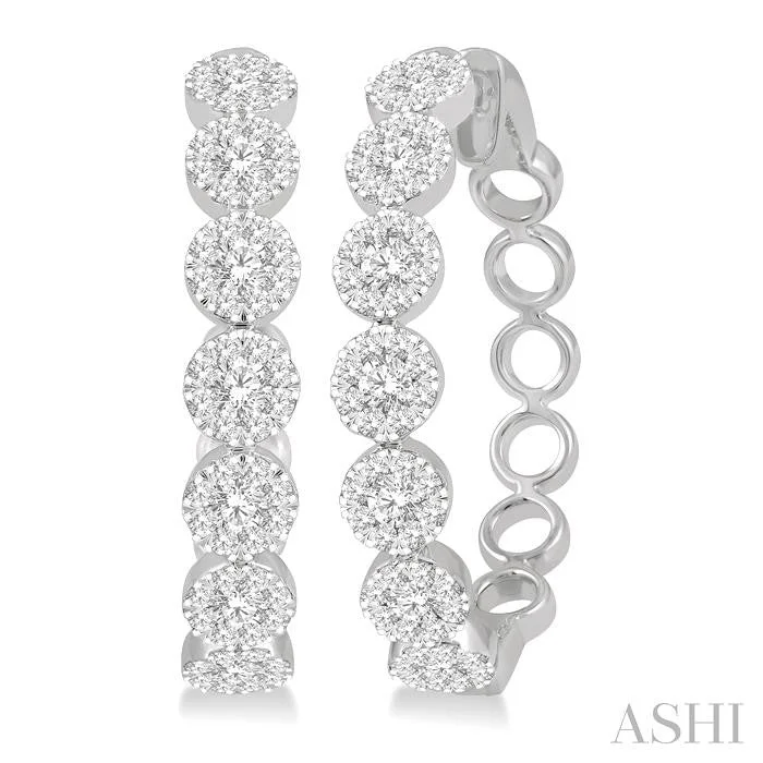 Bold cuff earrings-LOVEBRIGHT ESSENTIAL DIAMOND HOOP EARRINGS