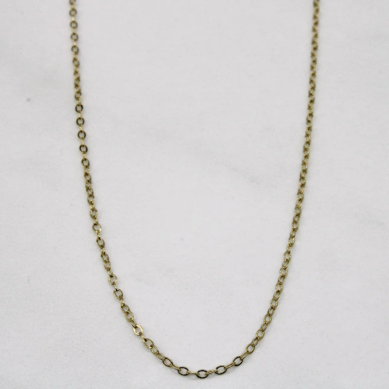 Bent pendant necklaces-9k Yellow Gold Rolo Chain | 20" |