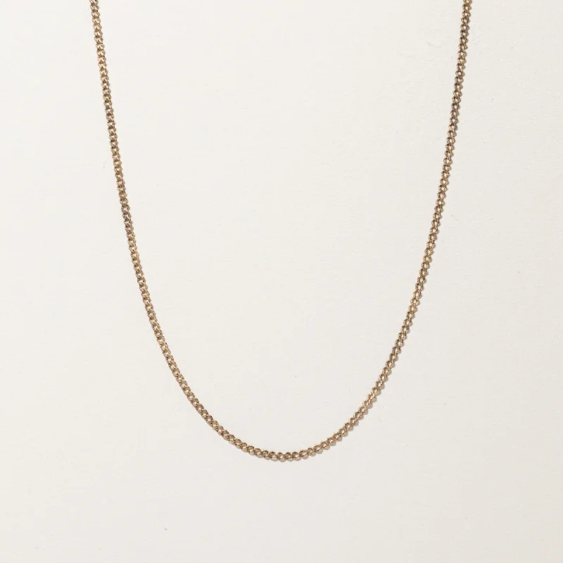 Floating stone necklaces-Gold Curb Link Chain | 24"|