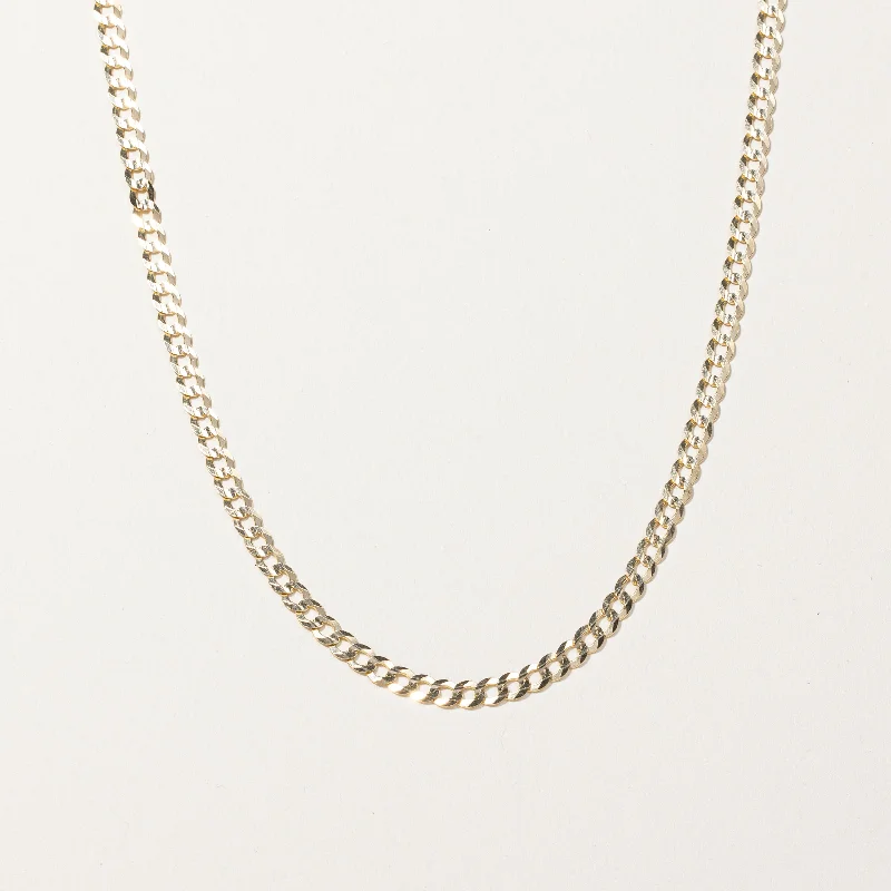 Fine beaded necklaces-10k Yellow Gold Curb Link Chain | 22"