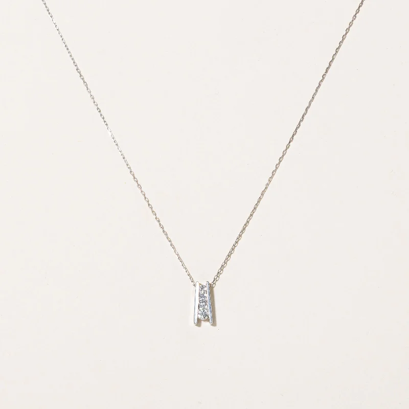 Wrapped thread necklaces-Diamond Pendant & Necklace | 0.48ctw| 18.5" |