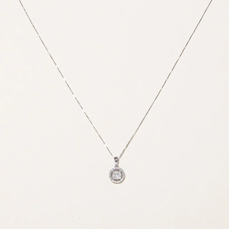 Tiny charm necklaces-Diamond Pendant & Necklace | 0.20ctw | 17.5" |