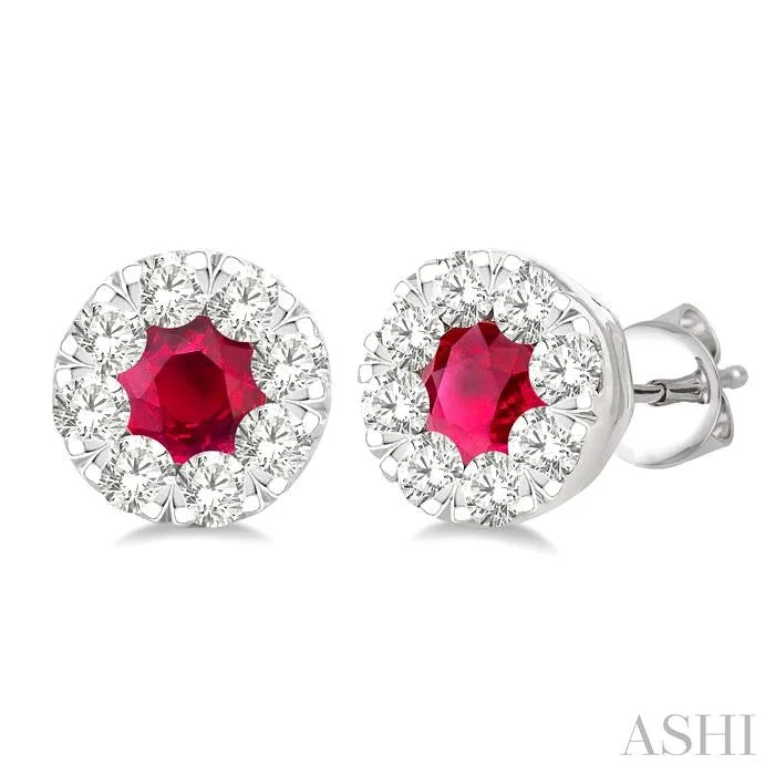 Gloss finish earrings-LOVEBRIGHT GEMSTONE & DIAMOND EARRINGS