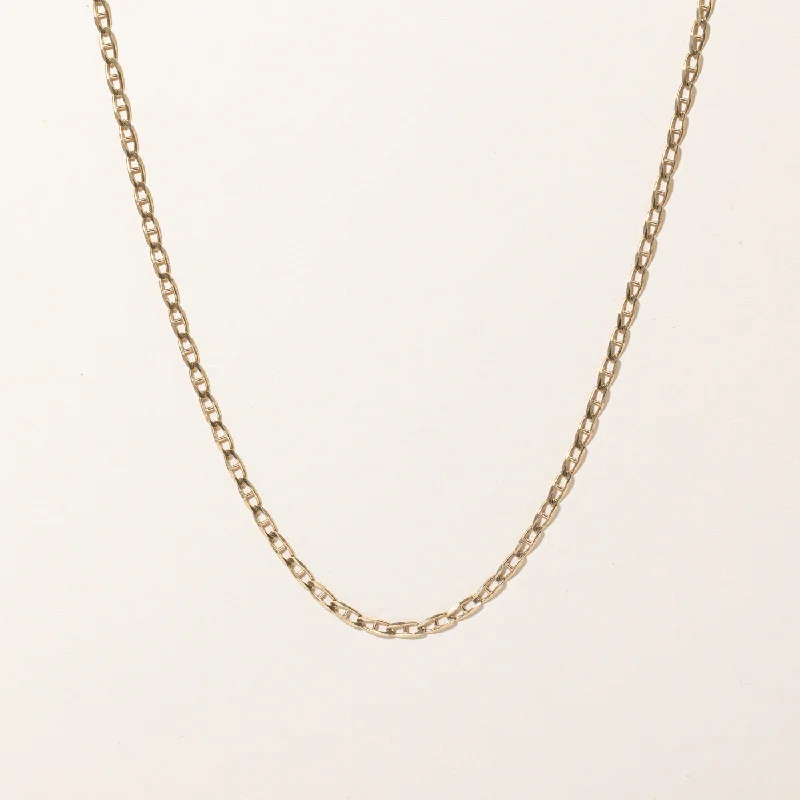 Cloud glass necklaces-10k Yellow Gold Anchor Link Chain | 18" |