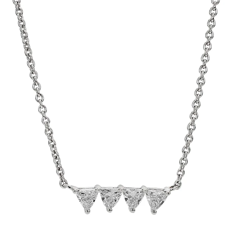 Bold bar necklaces-Michelle Trillion Necklace 1/2Ctw