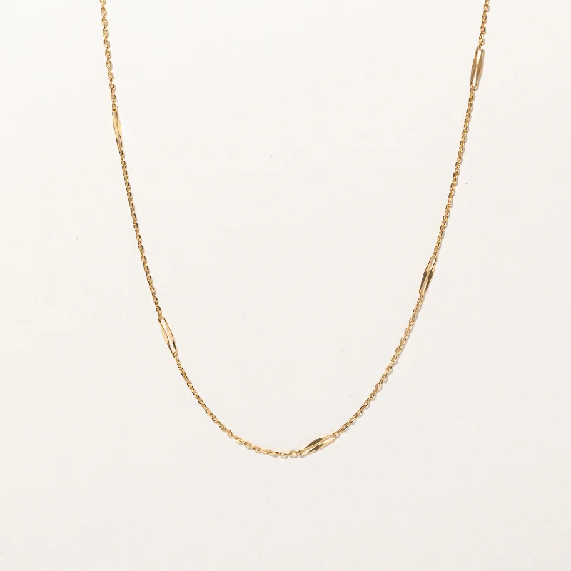 Bright bead necklaces-10k Yellow Gold Necklace | 15" |