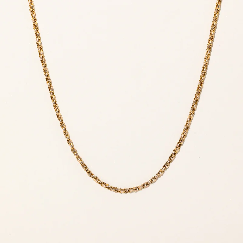 Wool thread necklaces-15k Yellow Gold Necklace | 19" |