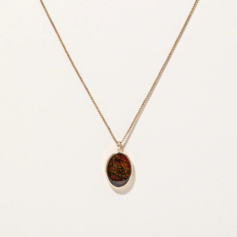 Comet star necklaces-Ammolite Triplet Pendant & Necklace | 2.50ct | 16" |