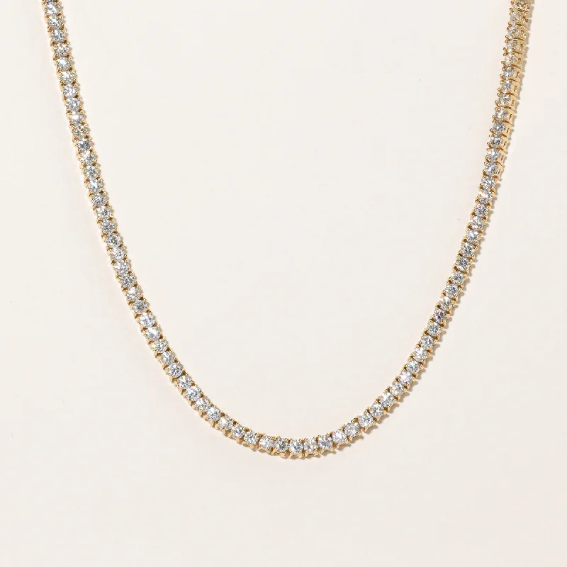 Bead-twisted necklaces-21.90ctw Diamond Necklace | 21.90ctw SI1/SI2 F/H | 20" |