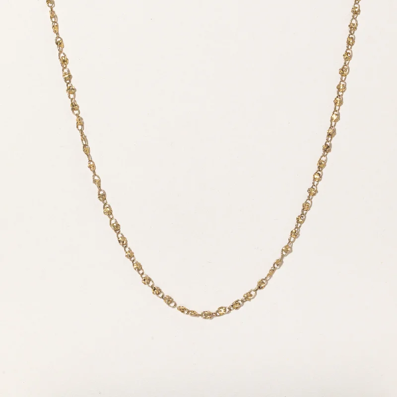 Stellar charm necklaces-12k Yellow Gold Nugget Chain | 23" |