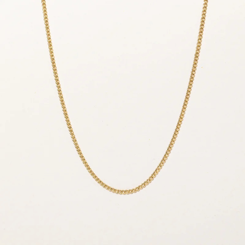 Tribal coin necklaces-18k Yellow Gold Curb Link Chain | 22" |