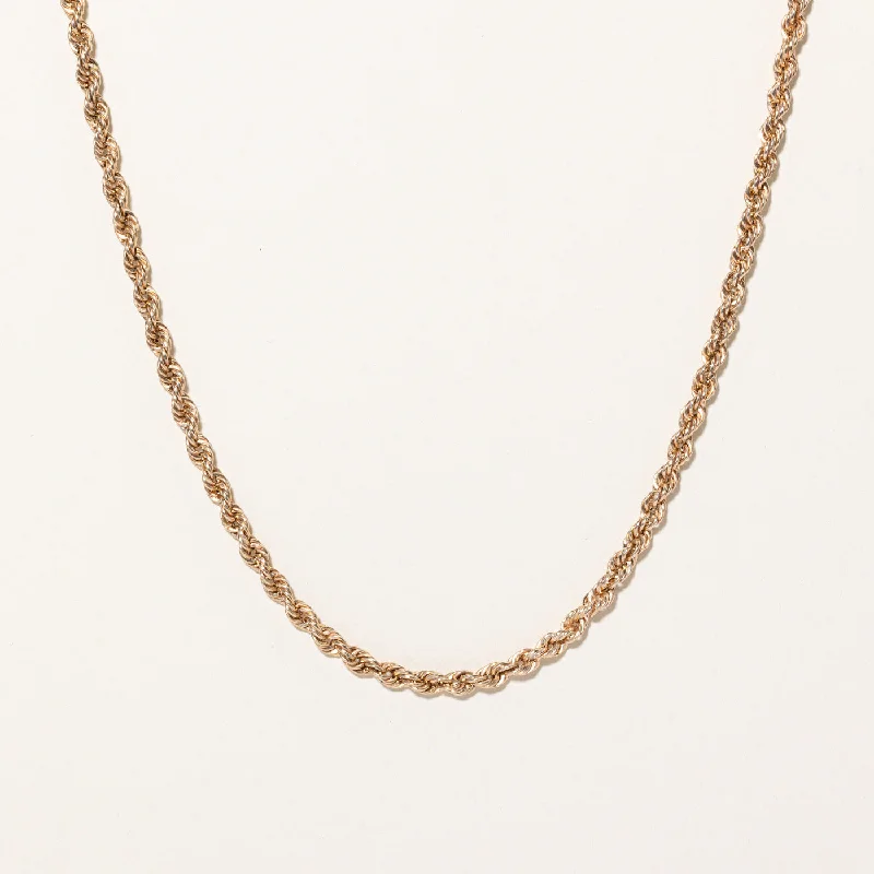 High gloss necklaces-10k Yellow Gold Rope Chain | 21" |