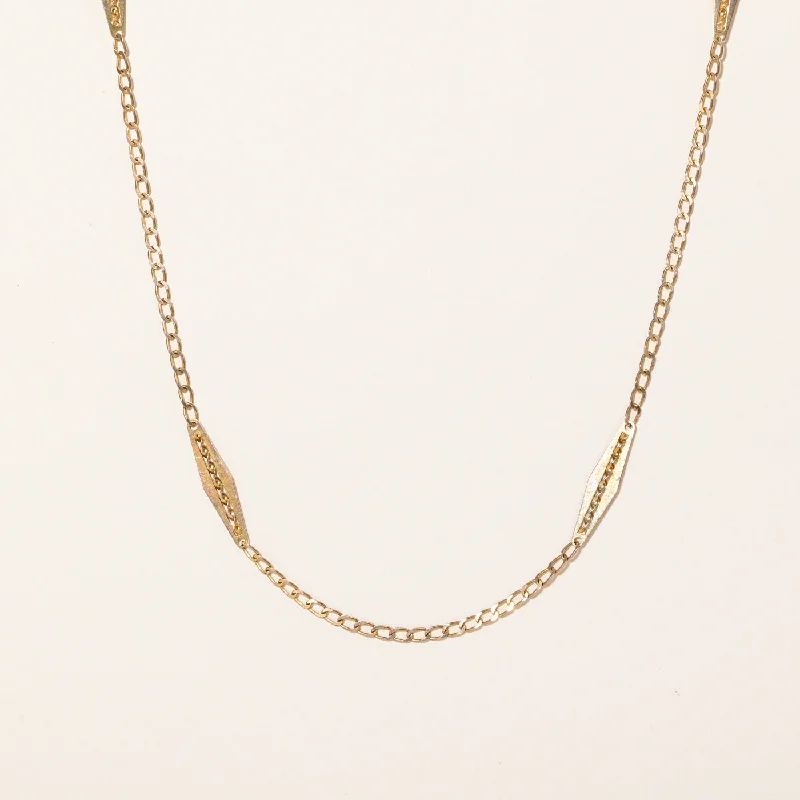 Wide link necklaces-10k Yellow Gold Necklace | 24" |