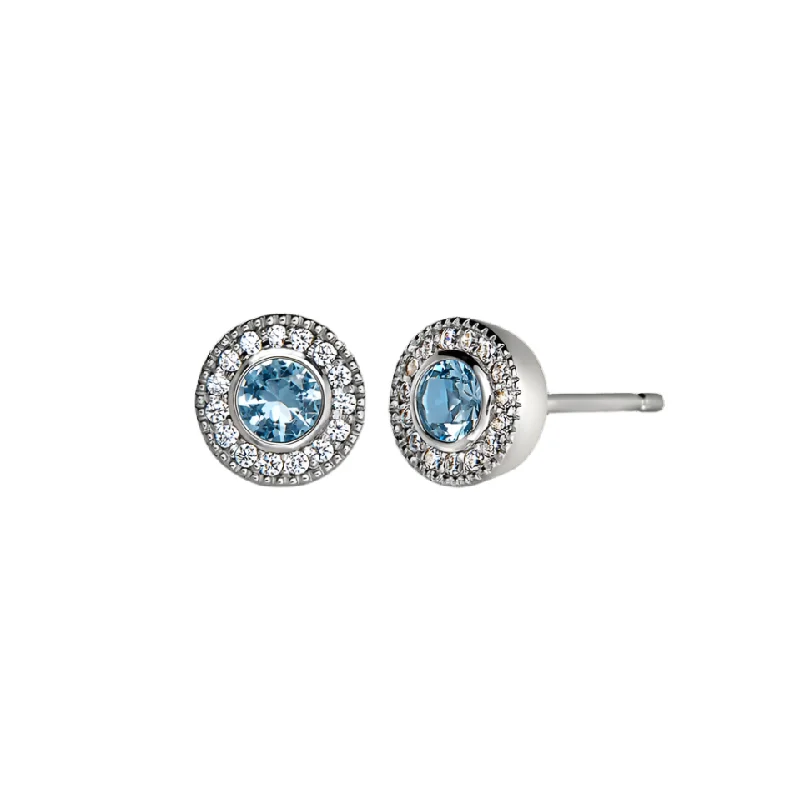 Gem weave earrings-Birth Gems Blue Topaz Earrings