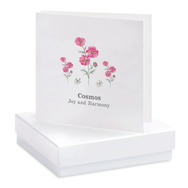 Boxed Cosmos Card with Sterling Silver Stud Earrings for a Chic Look  Unique Jewelry Card Included