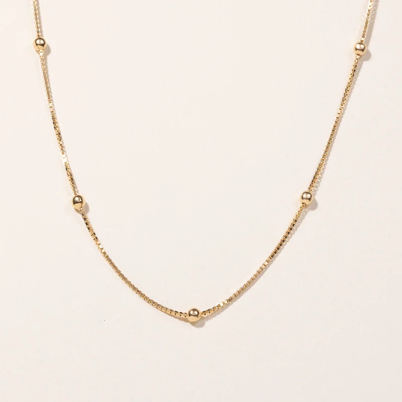 Five-strand necklaces-Italian 18k Yellow Gold Satellite Chain | 16"