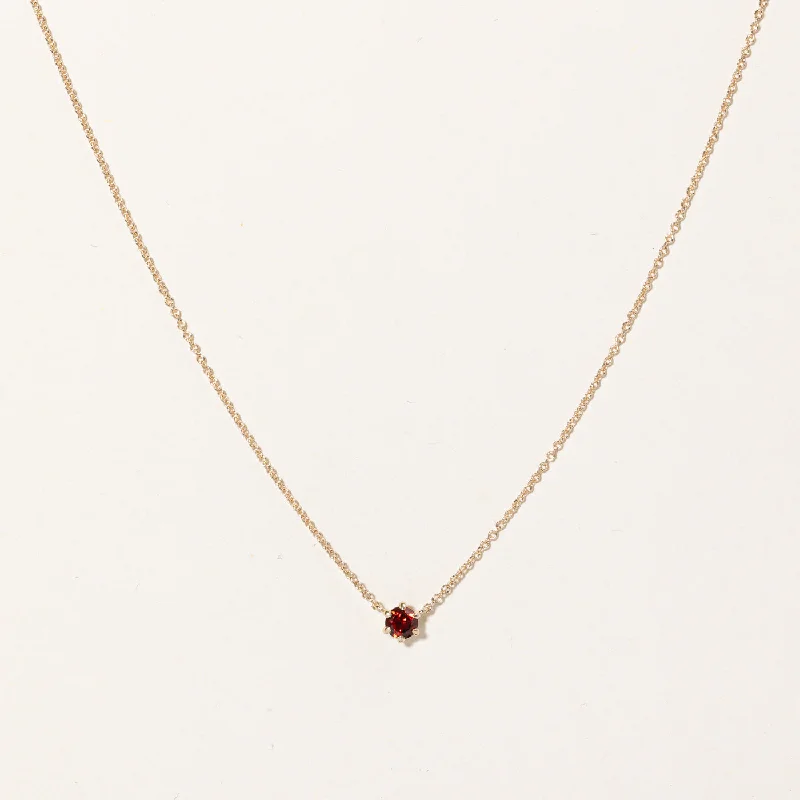 Organic woven necklaces-100 Ways' Mozambique Garnet Pendant Necklace | 0.33ct | 18" |