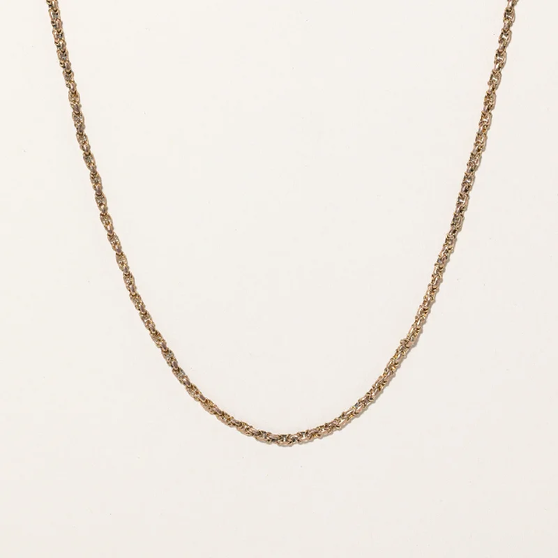 Ruby stone necklaces-9k Yellow Gold Unique Link Chain | 18" |