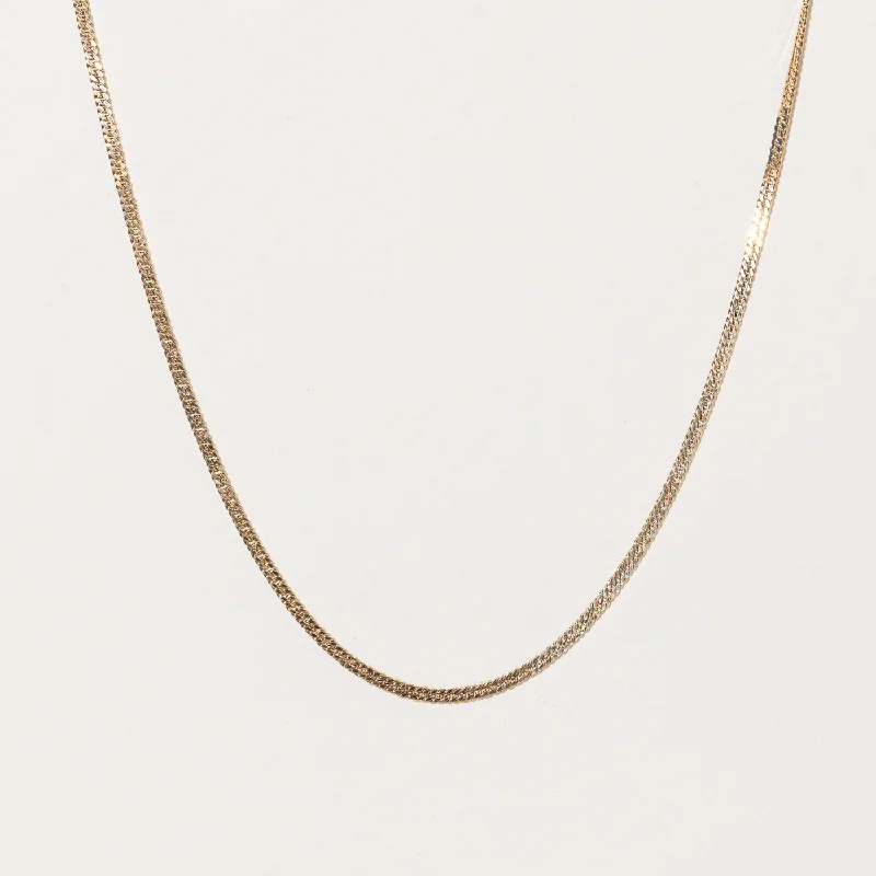 Spiral knot necklaces-18k Yellow Gold Curb Link Chain | 18" |