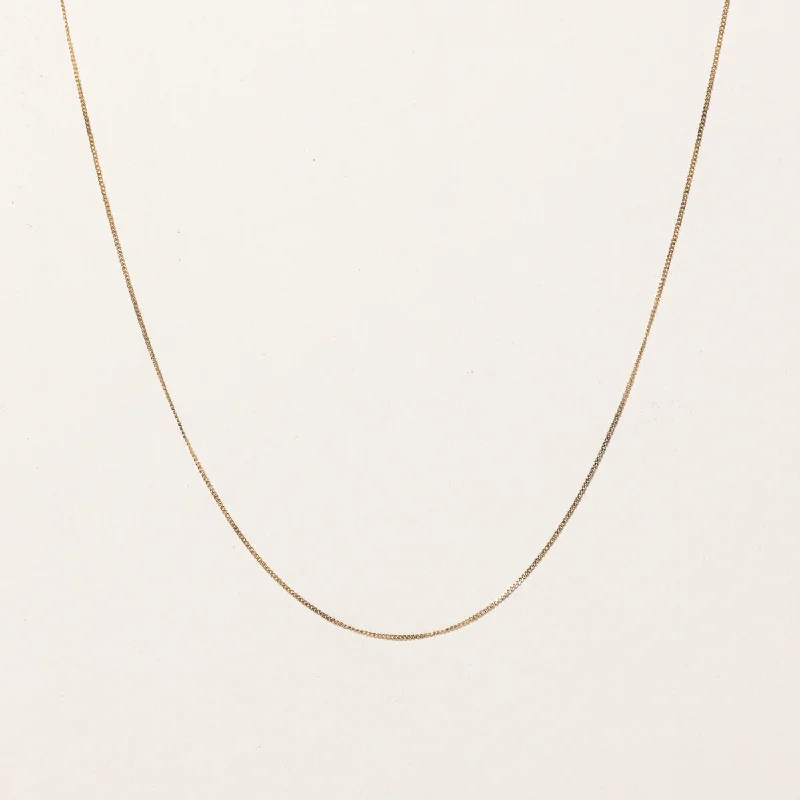 Offset design necklaces-14k Yellow Gold Curb Link Chain | 18" |