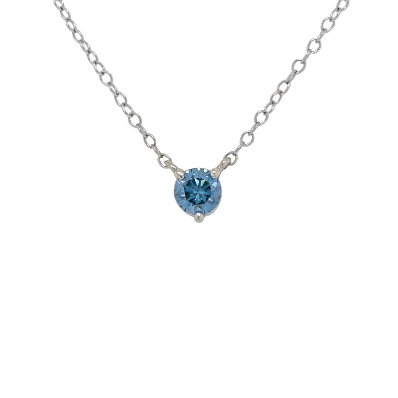 Topaz pendant necklaces-Danielle Necklace - 1/3 Ct. T.W. Blue