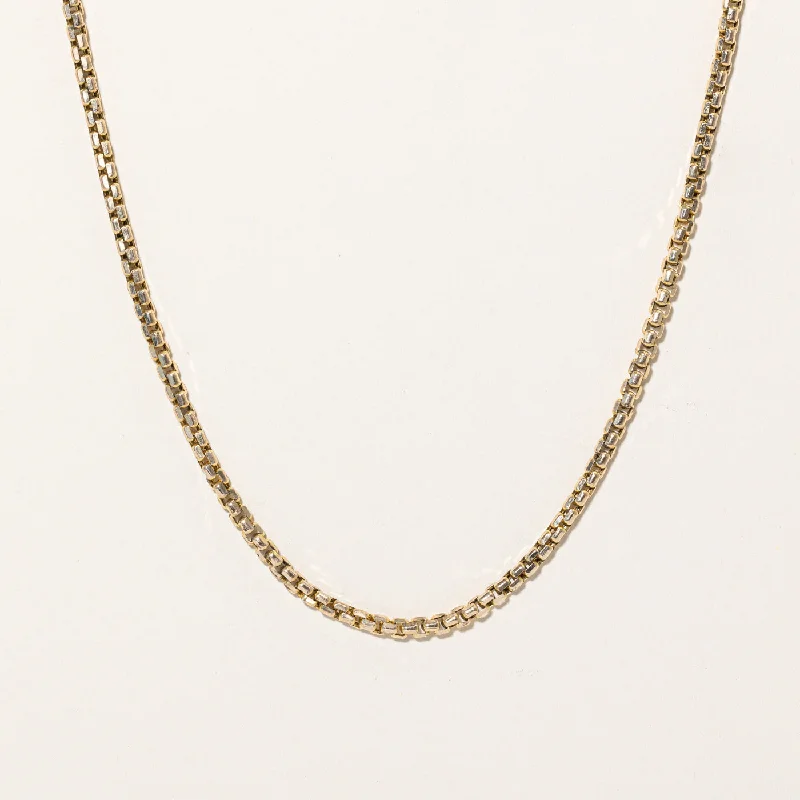 Agate stone necklaces-14k Yellow Gold Boston Link Chain | 23" |