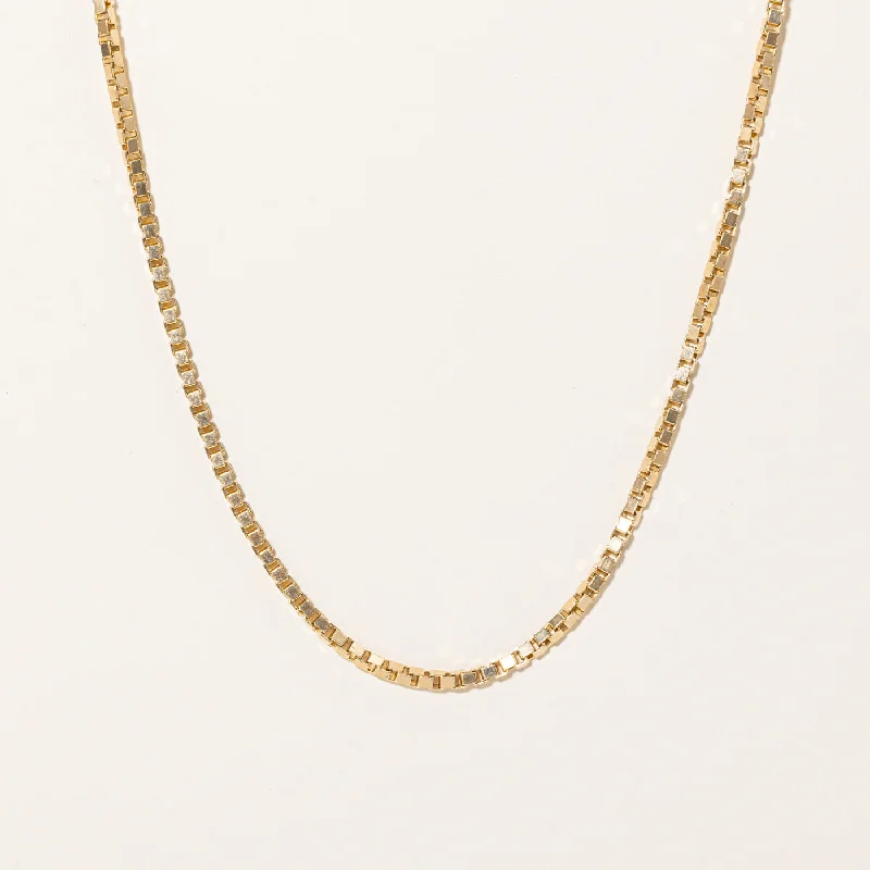 Chic art necklaces-14k Yellow Gold Box Link Chain | 24" |