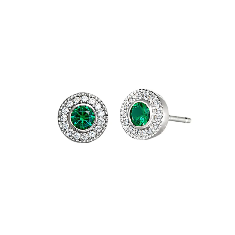 Art deco drop earrings-Birth Gems Emerald Earrings