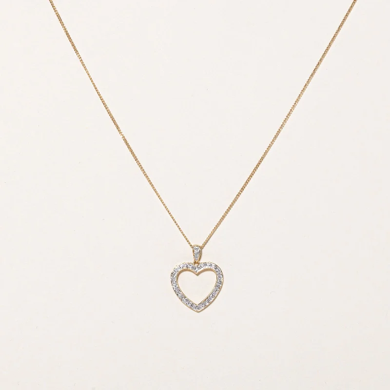 Swirl pattern necklaces-Diamond Heart Necklace | 0.17ctw | 18" |