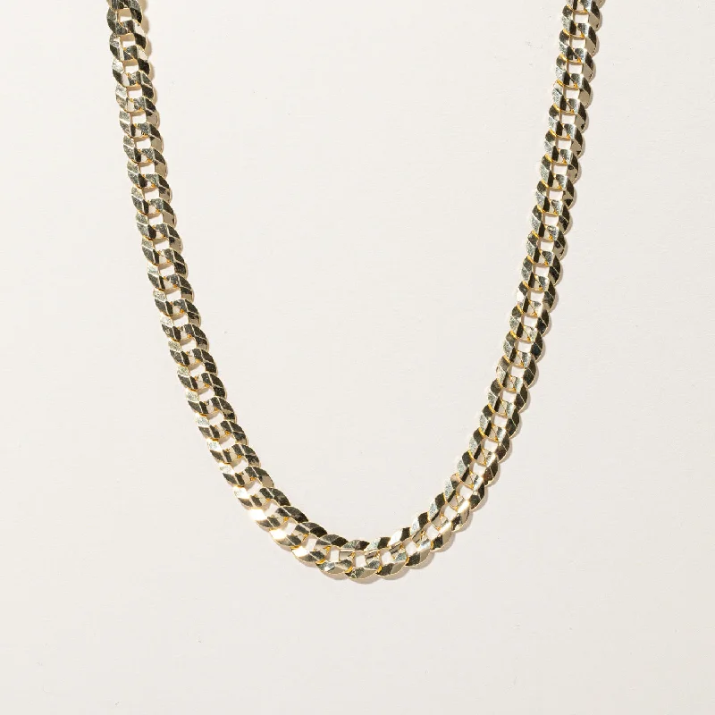 Art deco necklaces-Gold Curb Link Chain | 24"|