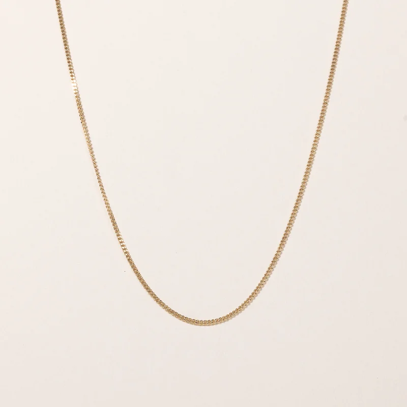 Love charm necklaces-10k Yellow Gold Curb Link Chain | 21"