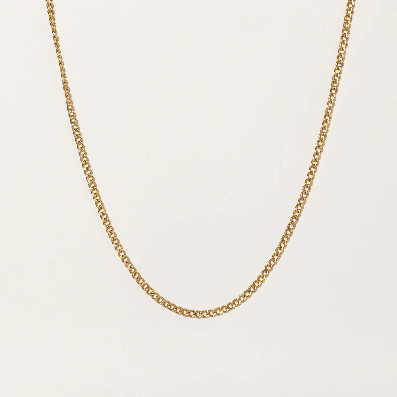 Five-strand necklaces-18k Yellow Gold Curb Link Chain | 22" |